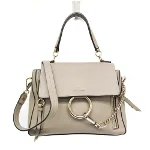 Beige Leather Chloé Faye