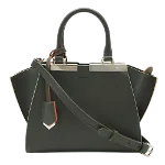 Grey Leather Fendi Handbag