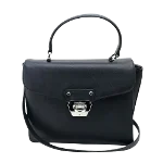 Black Leather Salvatore Ferragamo Handbag