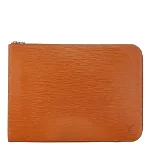 Orange Leather Louis Vuitton Poche Documents