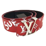 Red Leather Louis Vuitton Belt