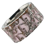 Silver Metal Dior Ring