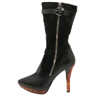 Black Leather Casadei Boots