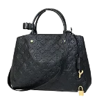 Black Leather Louis Vuitton Montaigne