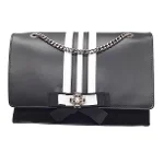 Black Leather Anne Fontaine Handbag
