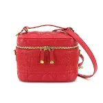 Red Fabric Dior Travel Bag