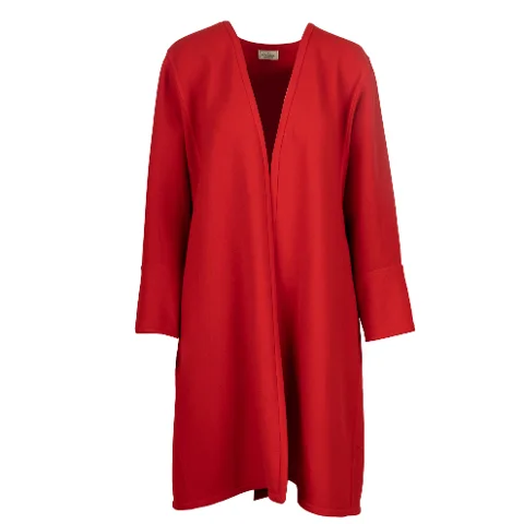 Red Fabric Valentino Coat