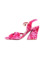 Pink Velvet Dries Van Noten Heels