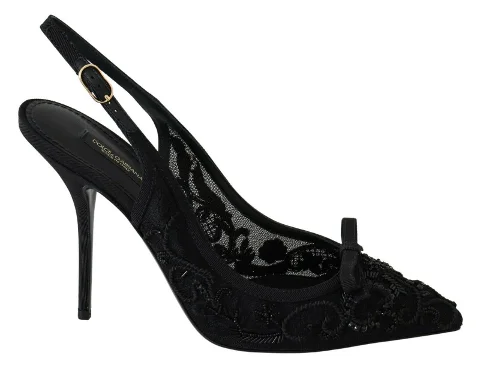 Black Polyester Dolce & Gabbana Heels