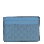 Blue Leather Gucci Card Holder
