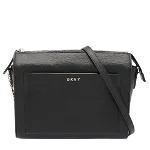 Black Leather DKNY Crossbody Bag