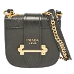 Black Leather Prada Cahier