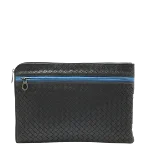 Black Leather Bottega Veneta Clutch