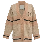 Beige Wool Sandro Cardigan