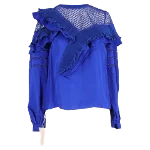 Blue Polyester Self Portrait Top