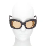 Black Fabric Linda Farrow Sunglasses
