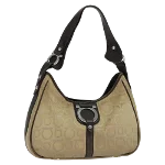 Beige Canvas Salvatore Ferragamo Shoulder Bag