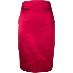 Red Silk Versace Skirt