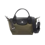 Green Canvas Longchamp Handbag