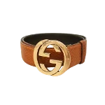 Brown Leather Gucci Belt