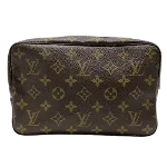 Brown Canvas Louis Vuitton Poche Toilette