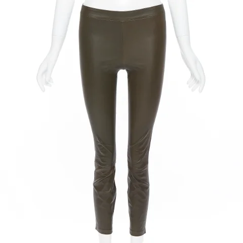 Green Leather Vince Pants