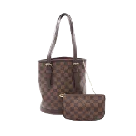 Brown Canvas Louis Vuitton Bucket Bag