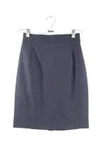 Blue Wool Mugler Skirt