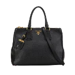 Black Leather Prada Tote