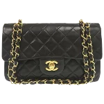 Black Leather Chanel Timeless