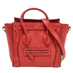 Red Leather Celine Luggage