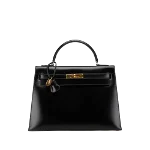 Black Leather Hermès Kelly