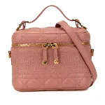 Pink Leather Dior Vanity Bag