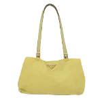 Yellow Fabric Prada Shoulder Bag