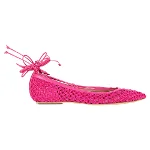 Pink Leather Casadei Flats