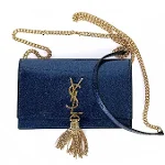 Navy Leather Yves Saint Laurent The Kate