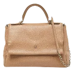 Beige Leather Carolina Herrera Handbag
