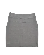 Silver Nylon Hervé Léger Skirt