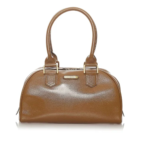 Brown Leather Burberry Handbag