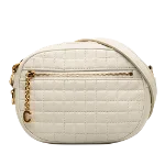 White Leather Celine Crossbody Bag