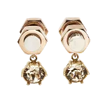 Gold Metal Burberry Earrings