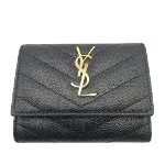 Black Leather Yves Saint Laurent Key Holder