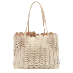 Beige Leather Paco Rabanne Tote