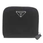 Black Fabric Prada Wallet