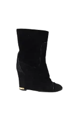 Black Suede Louis Vuitton Boots