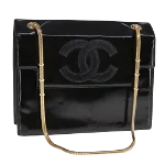 Black Canvas Chanel Shoulder Bag