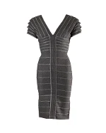 Grey Fabric Hervé Léger Dress