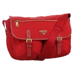 Red Nylon Prada Shoulder Bag