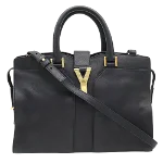 Black Leather Yves Saint Laurent Handbag