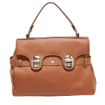 Brown Leather Lancel Handbag